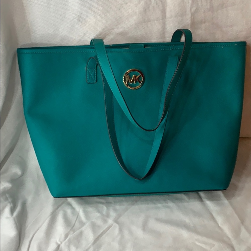 Michael Kors teal tote